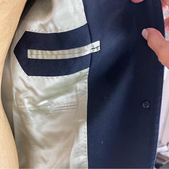 J CREW Women’s “Schoolboy Blazer” Jacket dark NAVY Gold Buttons Lined Size 2 - Picture 7 of 10